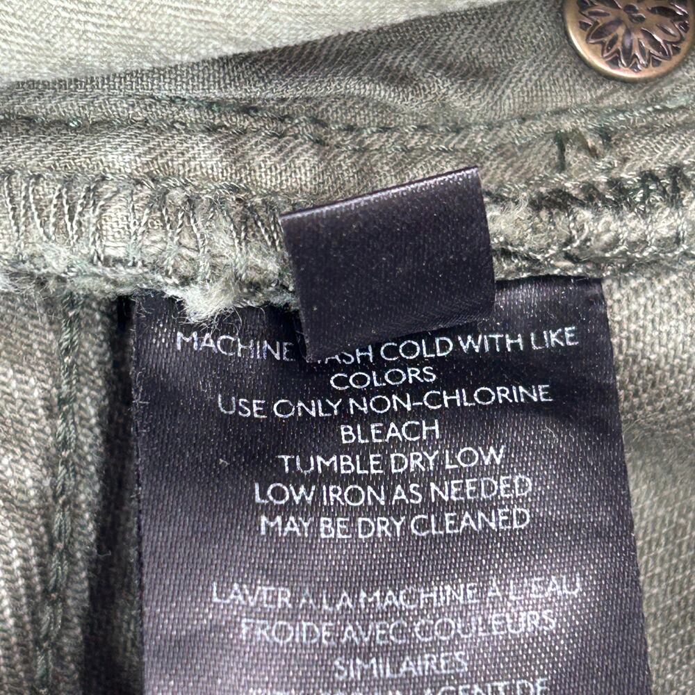 Free People Makai Cutoff Denim Shorts Olive Green Mid Rise Shorts Women 24 NWT - Picture 6 of 10